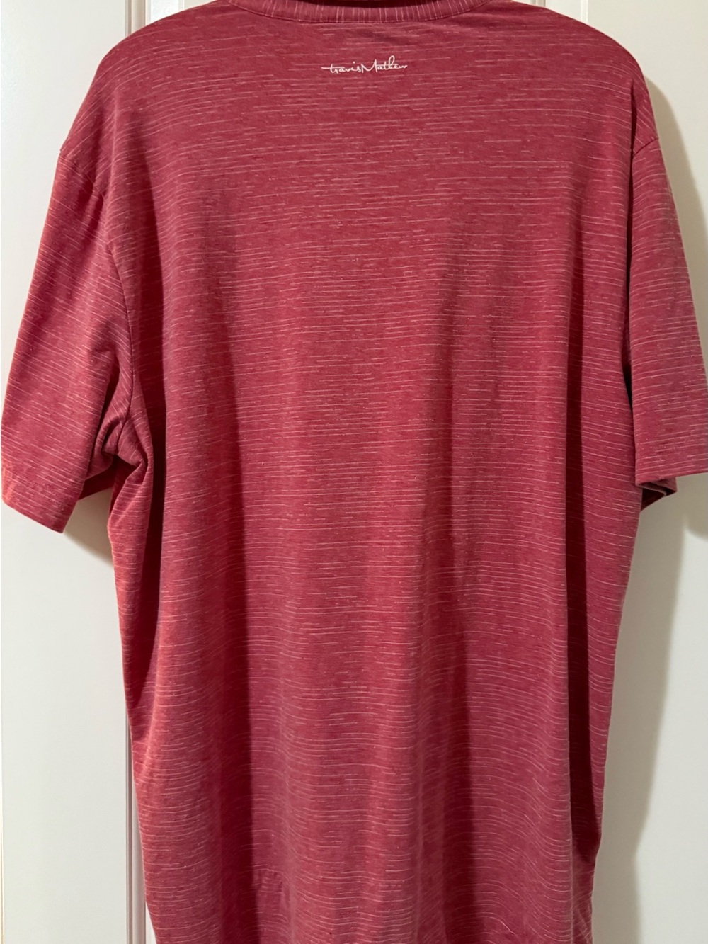 Travis Mathew Heathered Coral Short Sleeve Polo - Picture 4 of 7